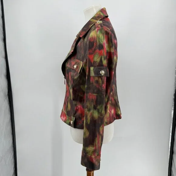 Insight New York Womens Vegan Leather Moto Jacket Size 8 - Picture 6 of 11